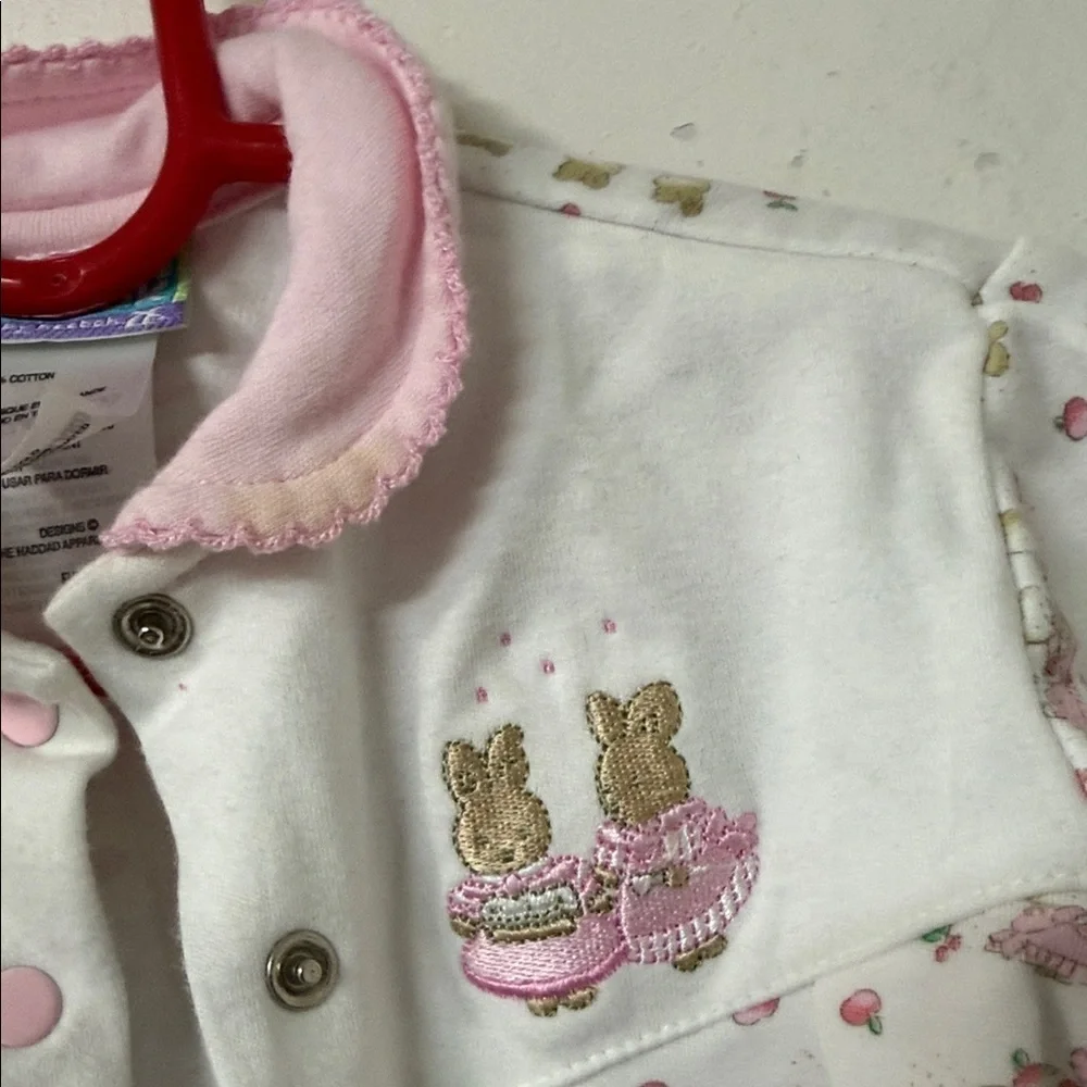 Charming Pink and White Kids Footie 90’s